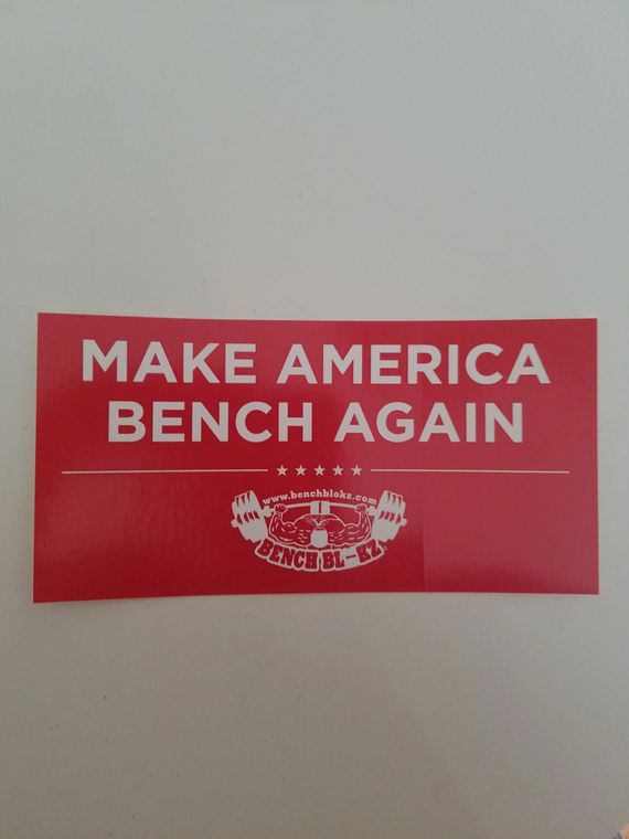 Make America Bench Again Sticker 3" x 6"