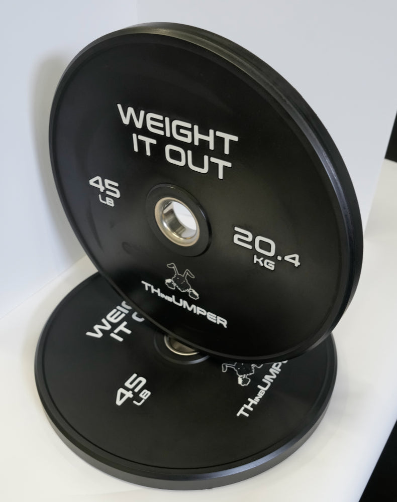 'Thumper' Thin Bumper Weight Plate Sets. (Thinnest Bumper Plates Ever!)
