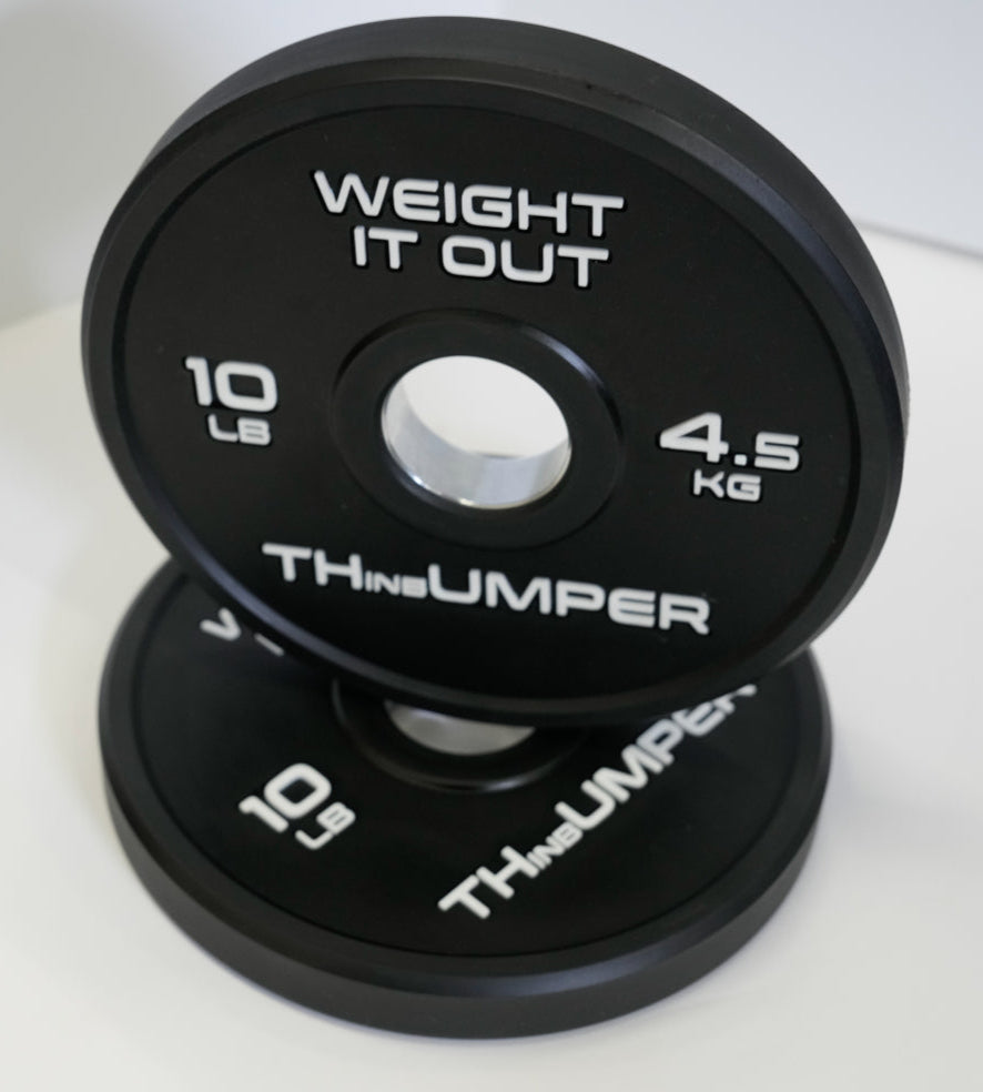 'Thumper' Thin Bumper Weight Plate Sets. (Thinnest Bumper Plates Ever!)