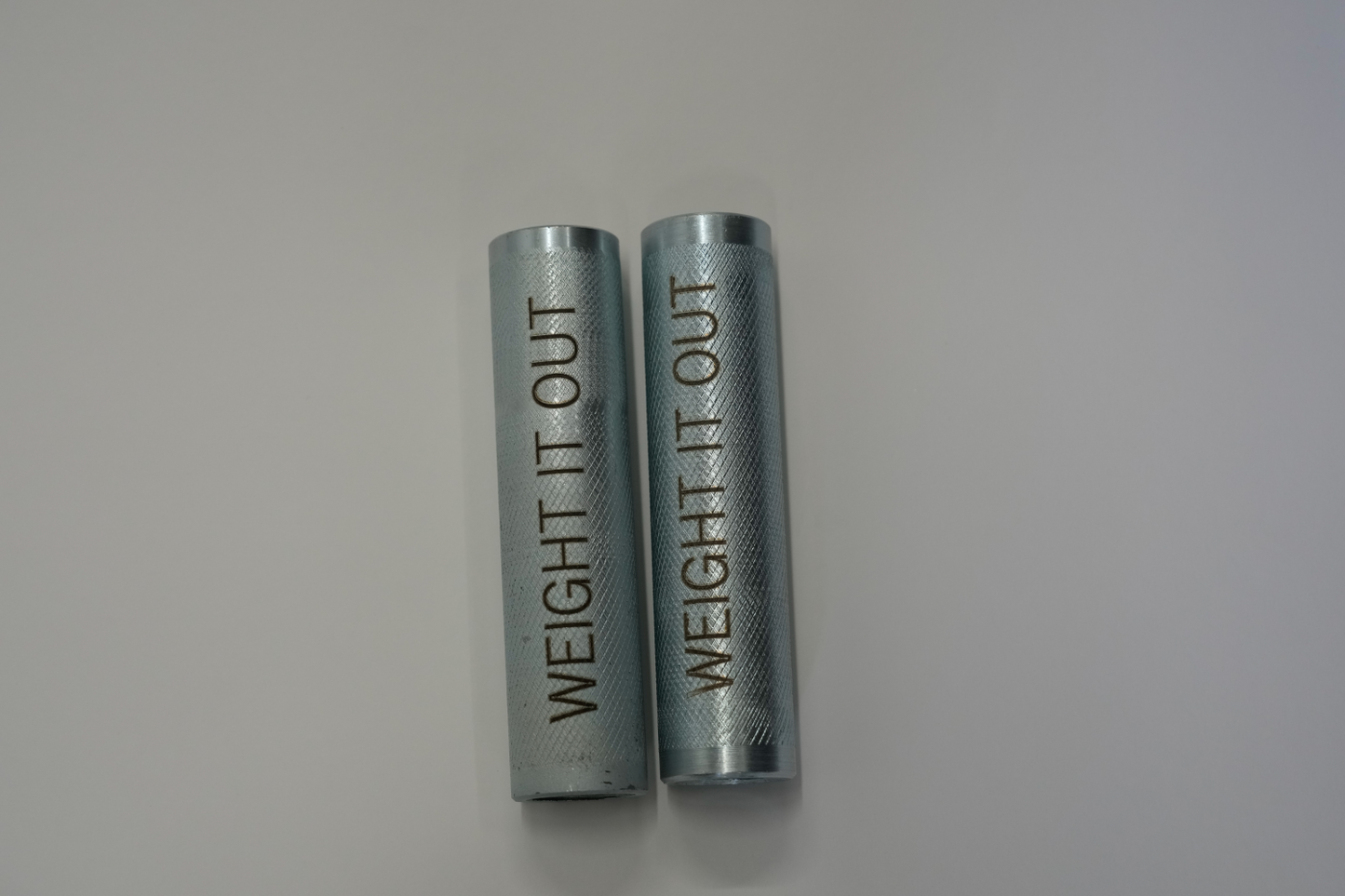 Adjustable Standard 1" Dumbbell Handles Screwable Pair and Collars Stainless Steel American Made