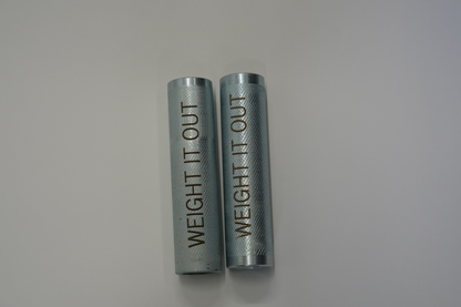 Adjustable Standard 1" Dumbbell Handles Screwable Pair and Collars Stainless Steel American Made
