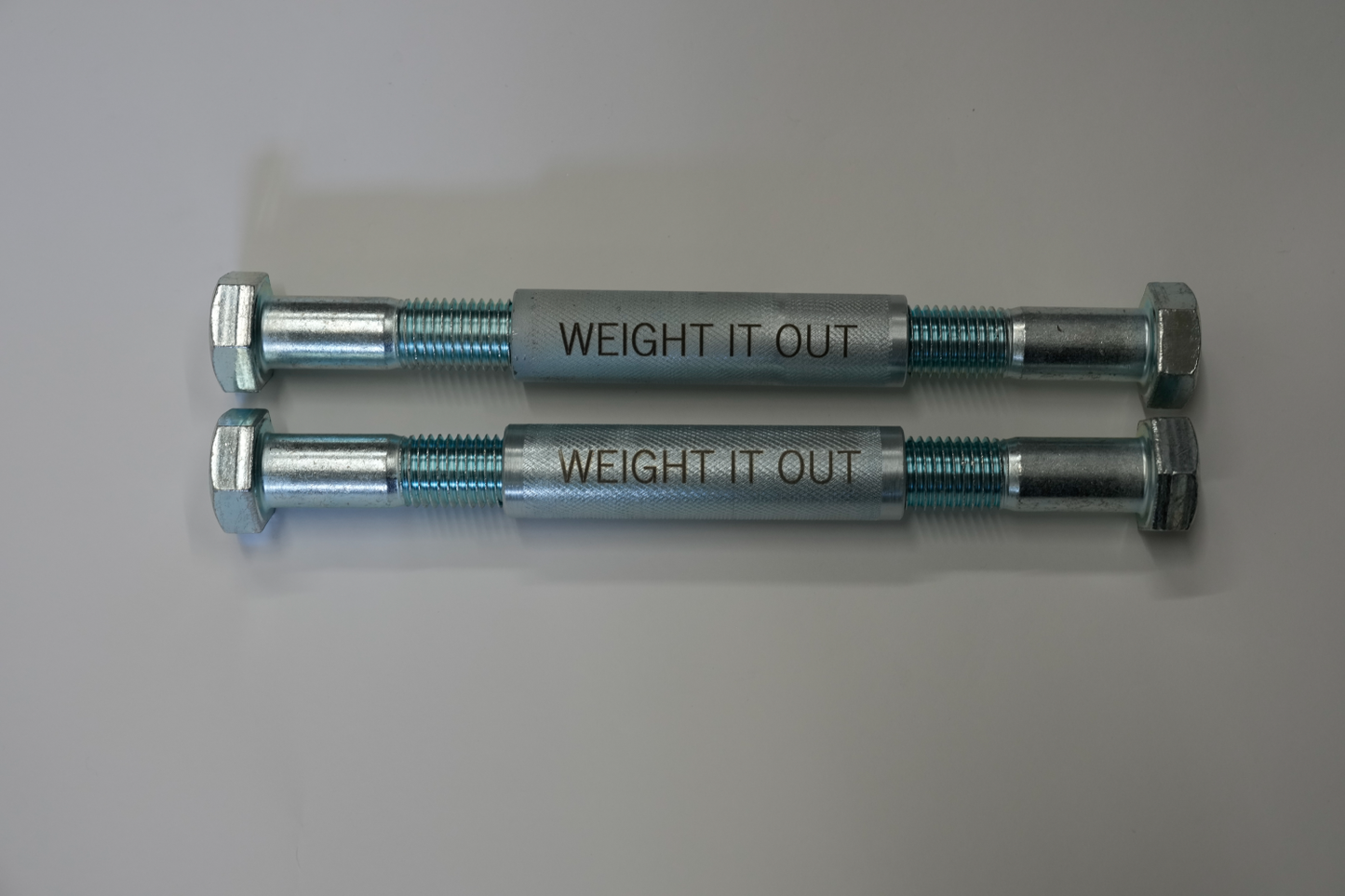 Adjustable Standard 1" Dumbbell Handles Screwable Pair and Collars Stainless Steel American Made