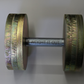 Adjustable Standard 1" Dumbbell Handles Screwable Pair and Collars Stainless Steel American Made