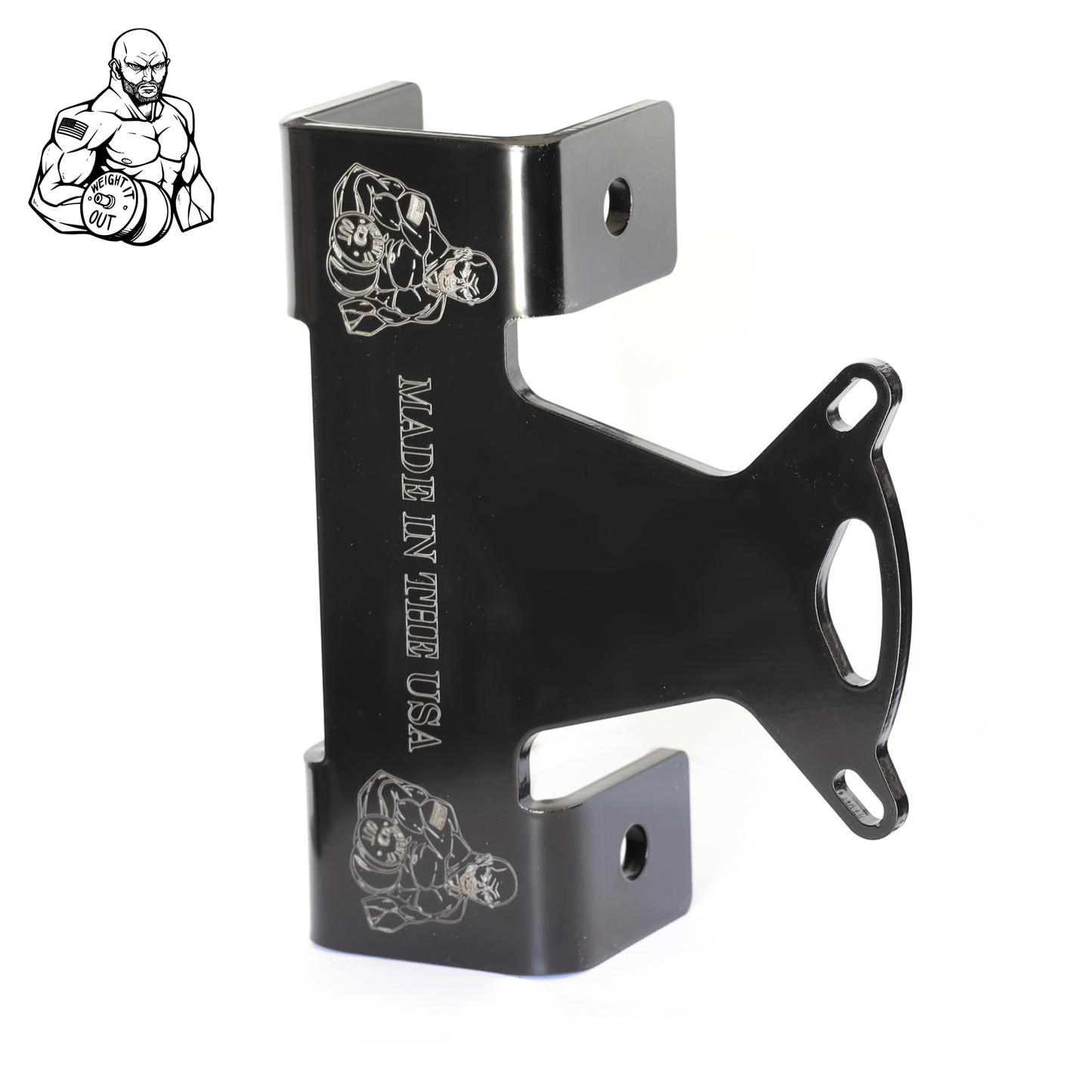 J-Cup Hook Attachment Barbell Holder/Squat Rack Solid Steel USA Made Pairs Multifunctional