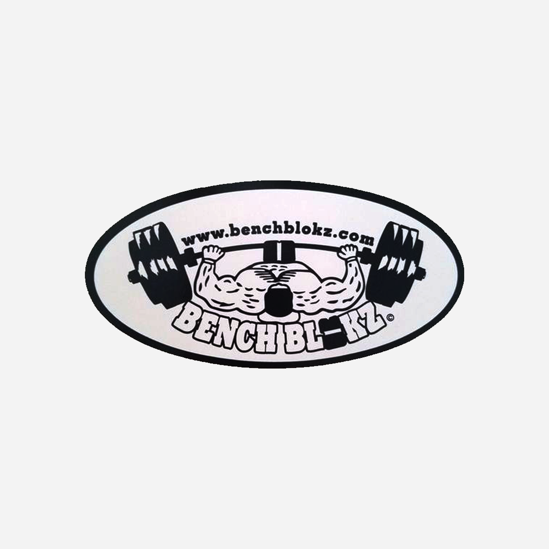 BenchBlokz Logo Sticker 3" X 6"